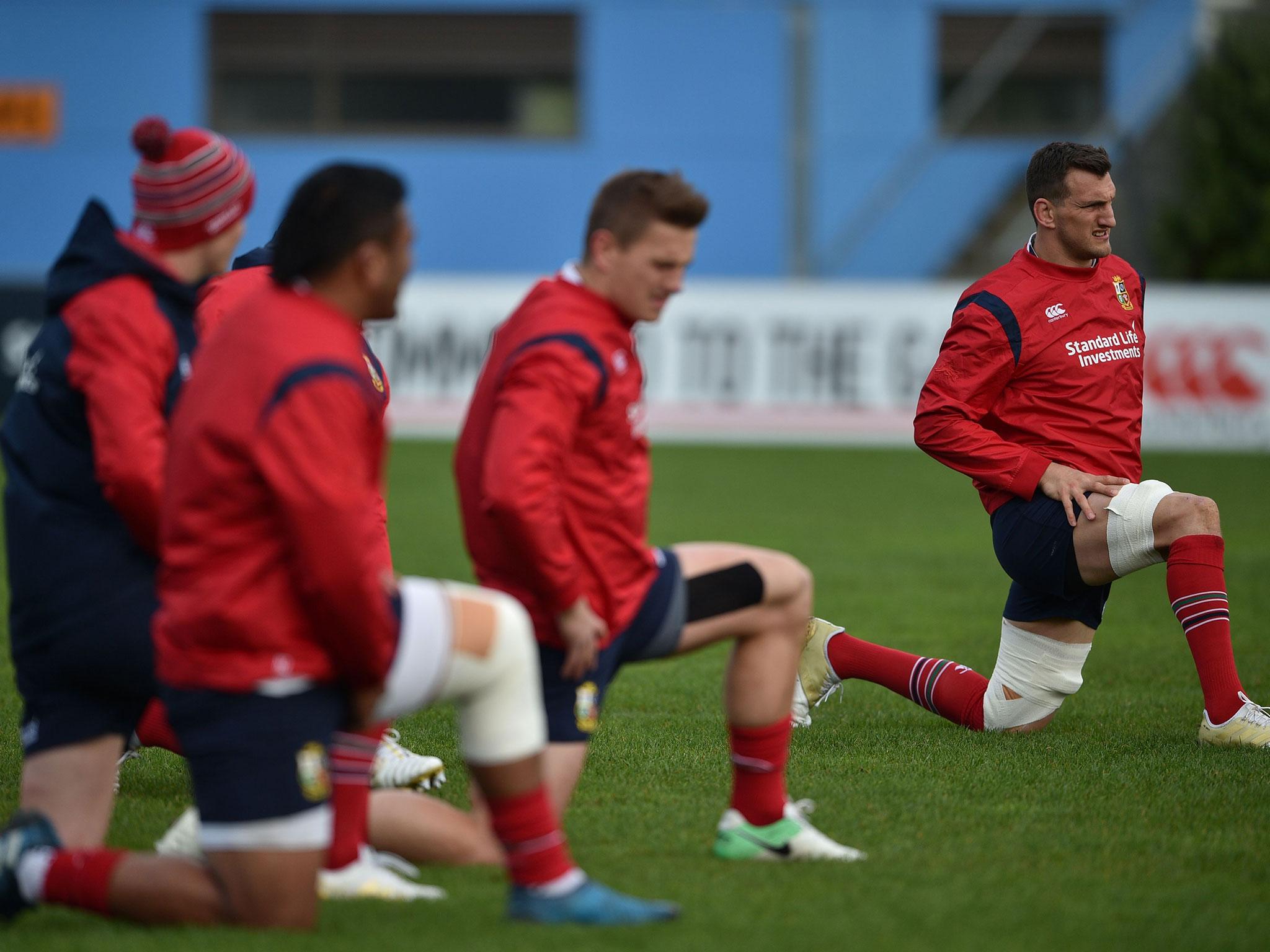 Sam Warburton leads a Lions warm-up ahead of Saturday's second Test