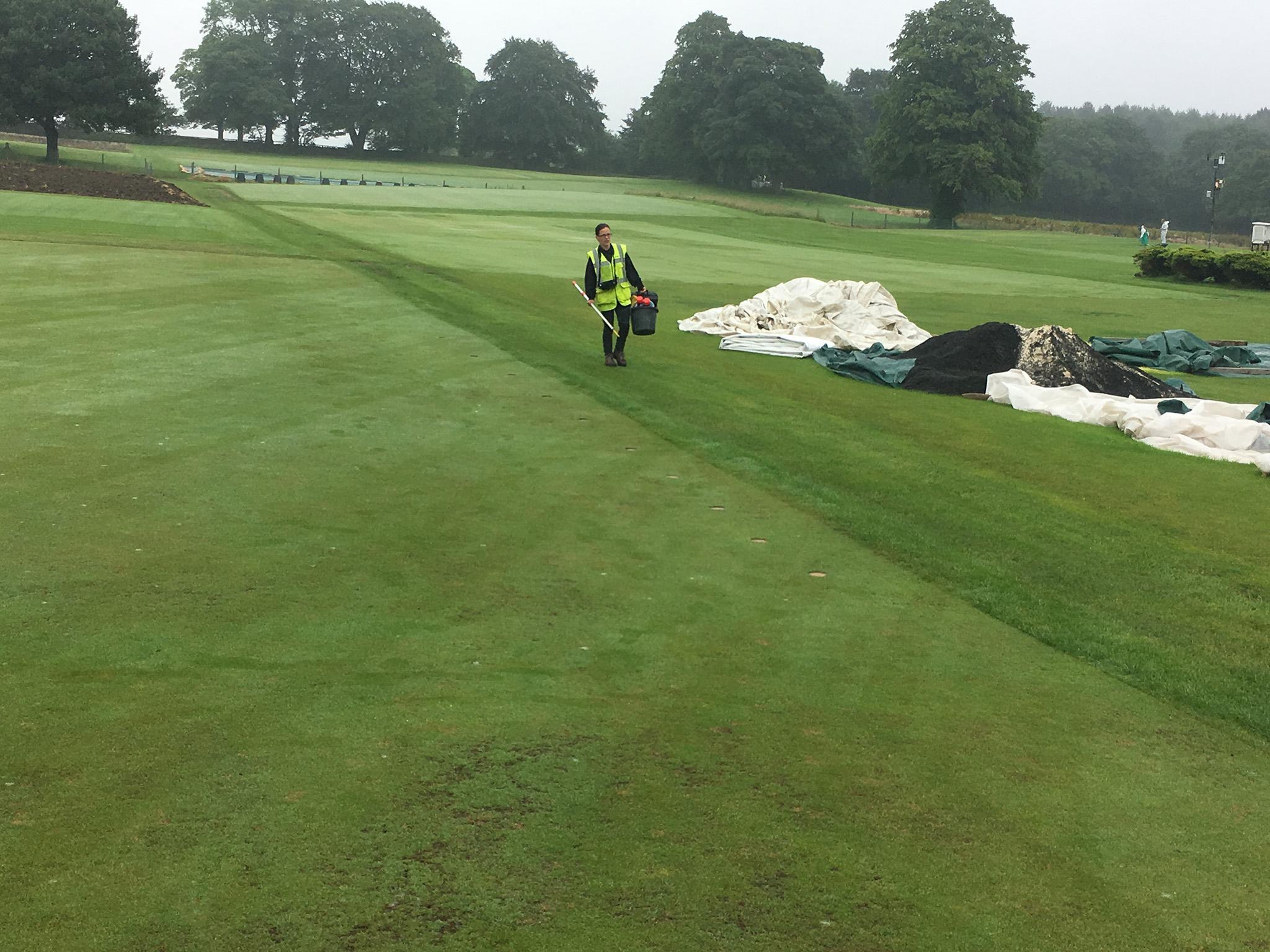 'The 10 hectares of land belonging to the institute is divided up into rectangles of turf being sprayed, mowed, prodded and tested by a small battalion of scientists, researchers and groundspeople'