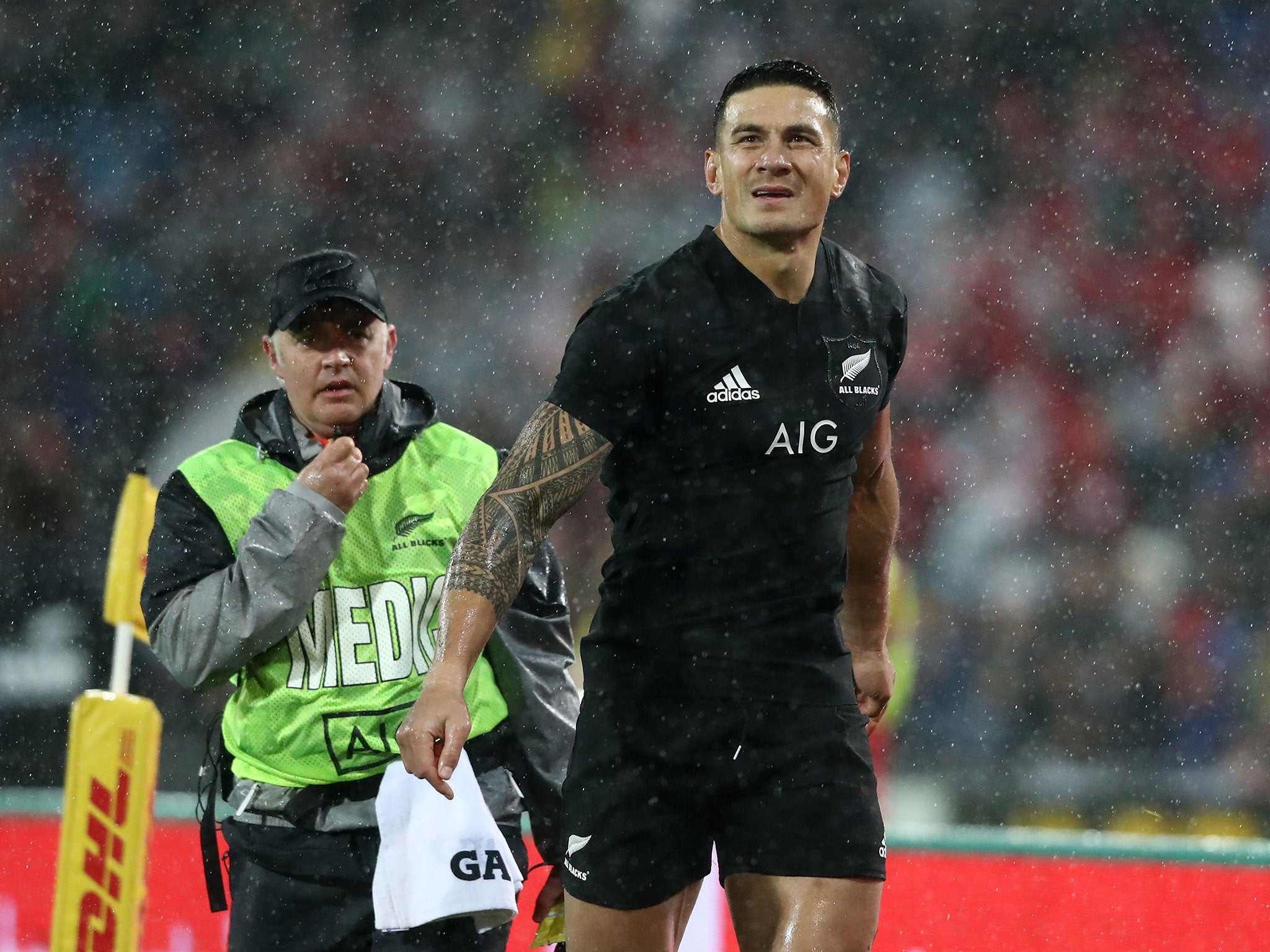 Sonny Bill Williams is sent off for his shoulder charge