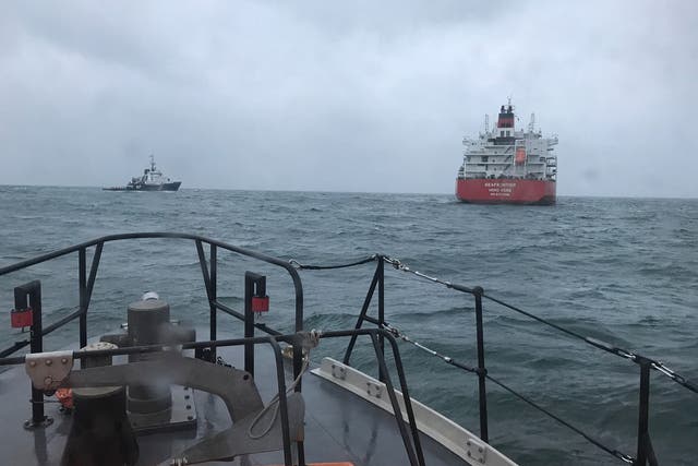 FILE: It is the second collision incident in the Channel in a month, after a Seafrontier oil tanker was involved in an incident off Ramsgate