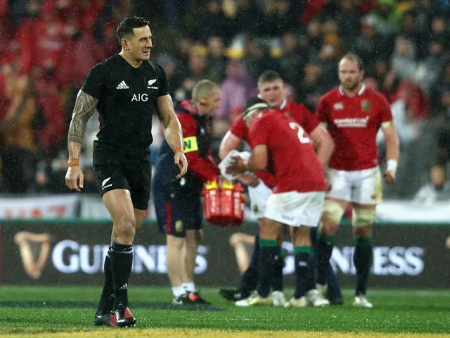 Sonny Bill Williams was sent off for his shoulder charge on Anthony Watson