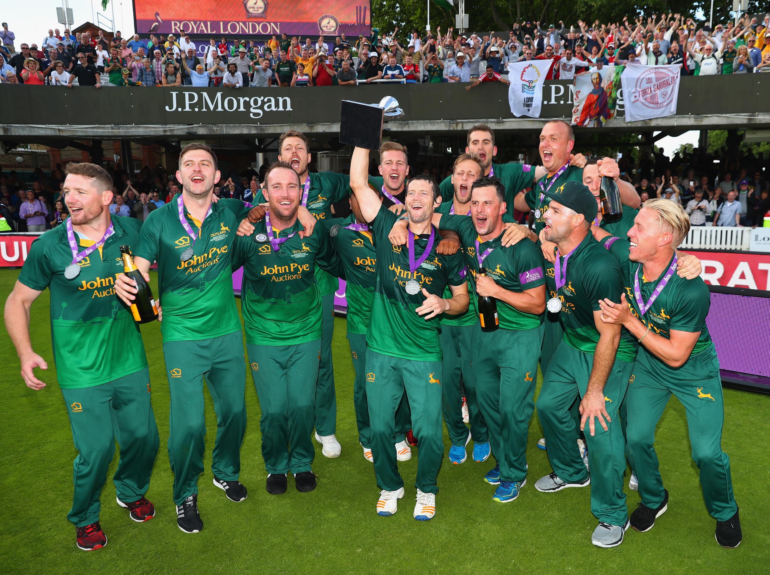 &#13;
Hales helped Notts win their first trophy since 2013 &#13;