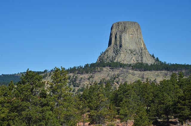 Devils Tower, Wyoming, is a sacred site for Native American