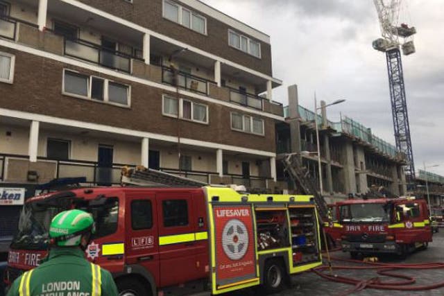 Four people were treated for smoke inhalation