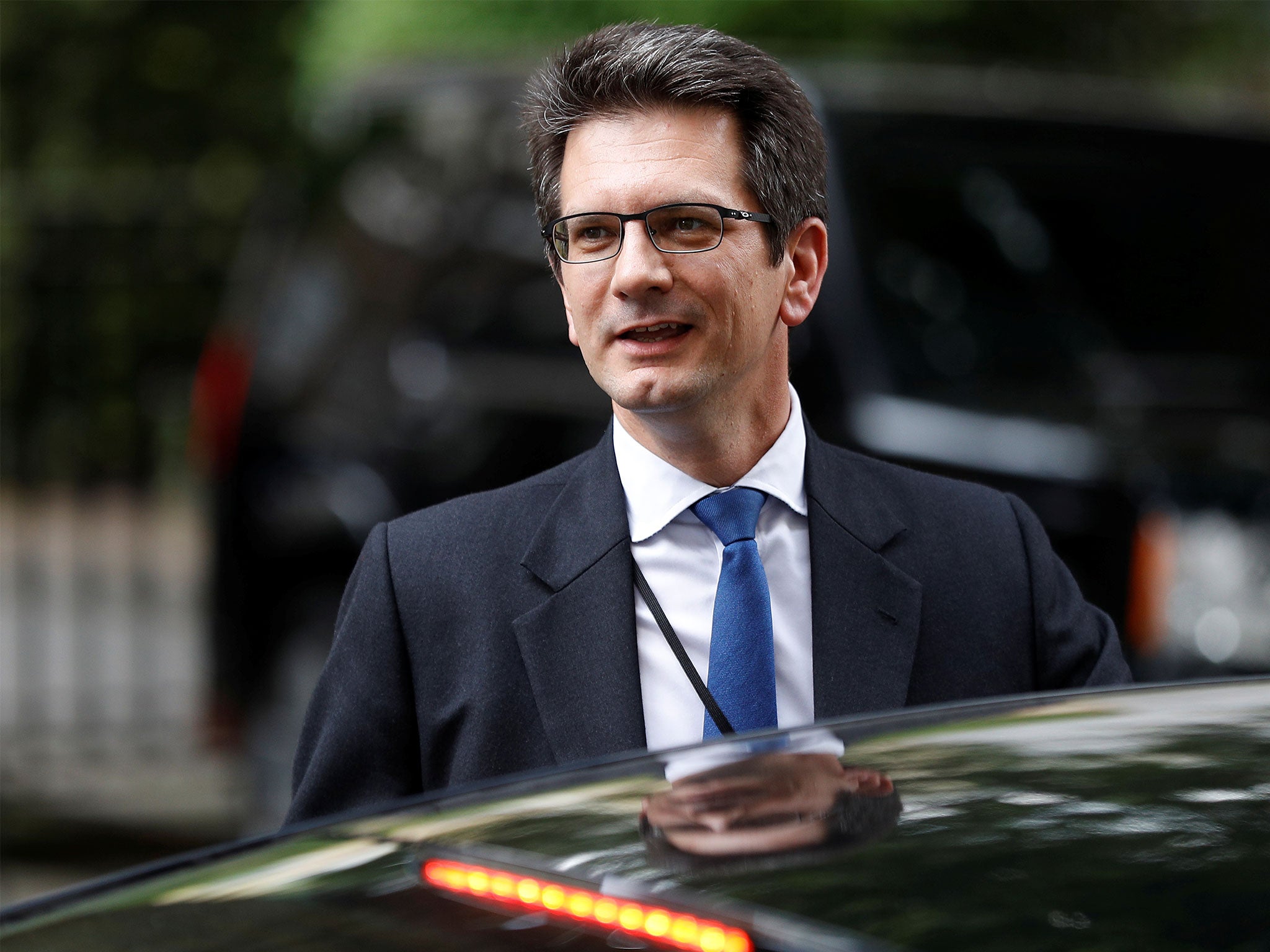 Steve Baker, a minister at the Department for Exiting the European Union, leaves Downing Street on 14 June 2017