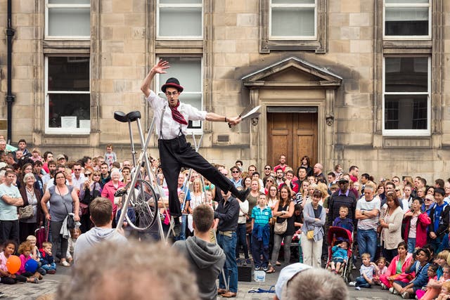 The Edinburgh Fringe Festival spills out across the streets of the city every August