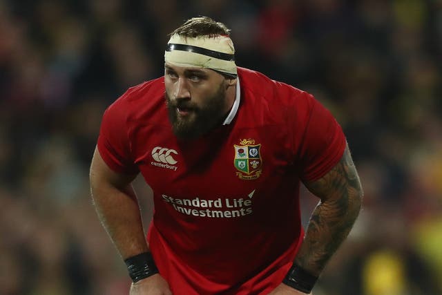 Joe Marler suffered a head injury in the win over the Chiefs but didn't leave the field for an HIA