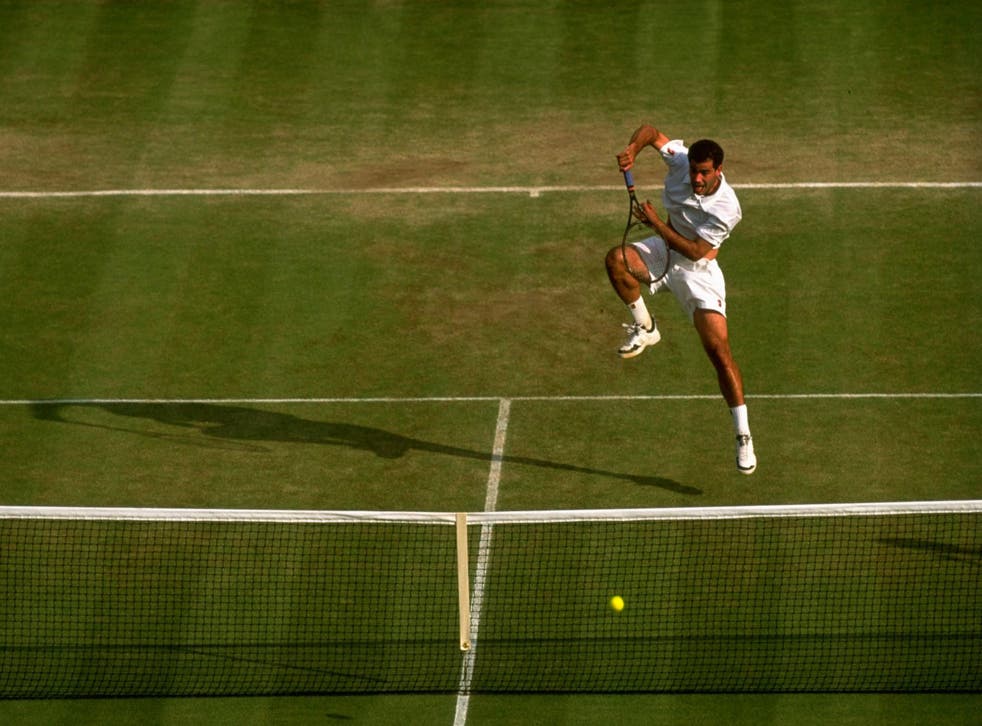 Pete Sampras dominated Wimbledon with his serve and volley tactics