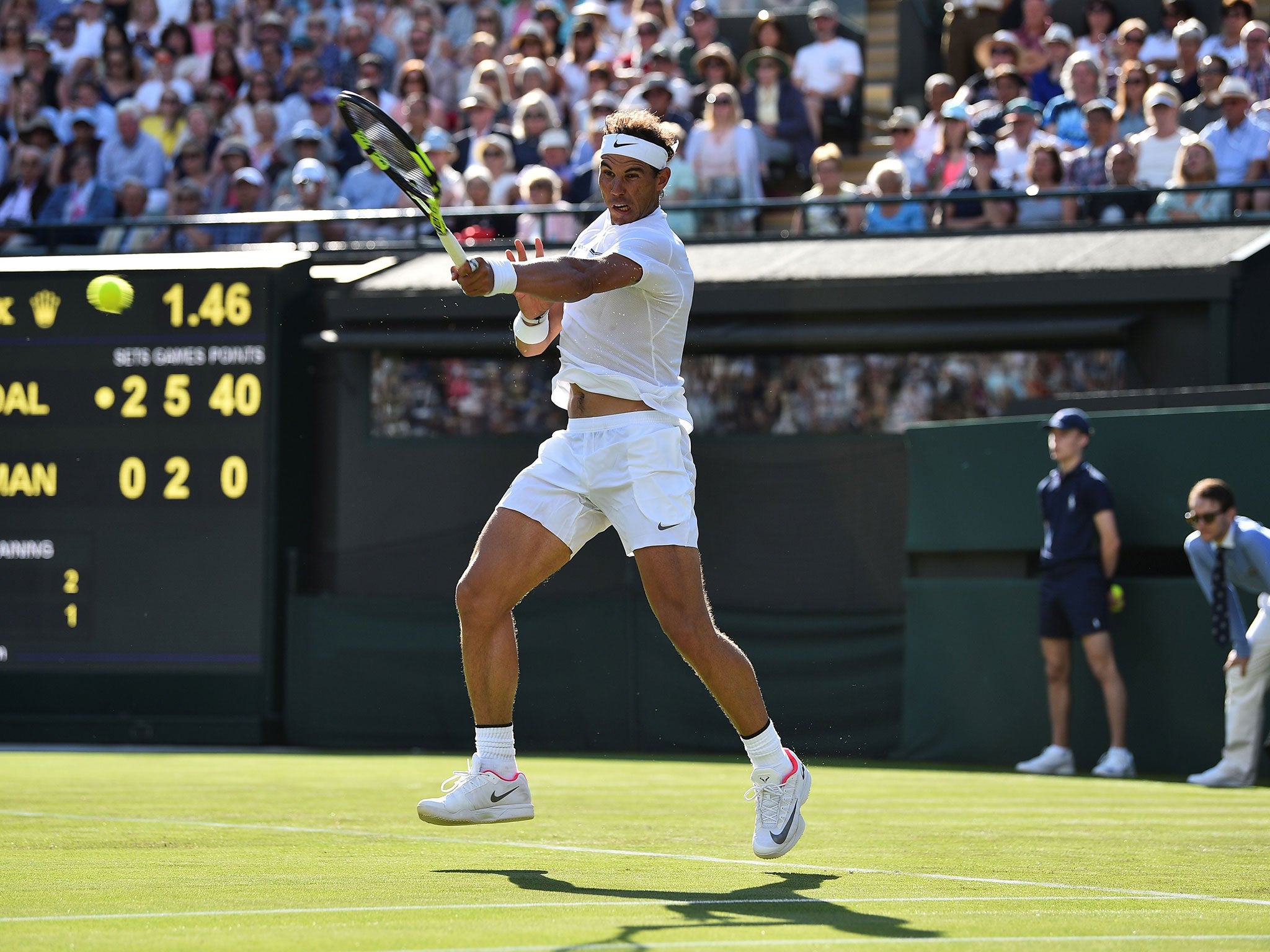 Rafa Nadal takes on a fellow leftie in his second match