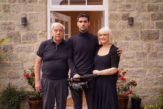 Filmmaker Dominic Sivyer (centre) with his grandfather and grandmother. Sivyer decided to document his grandfather’s struggle with dementia and its effect on the family