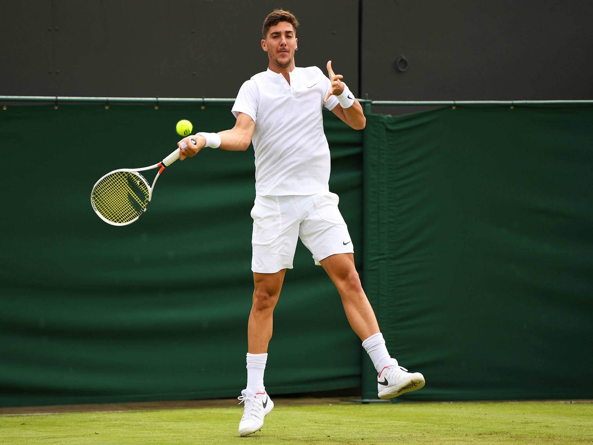 Kokkinakis managed to take one set off Juan Martin del Potro