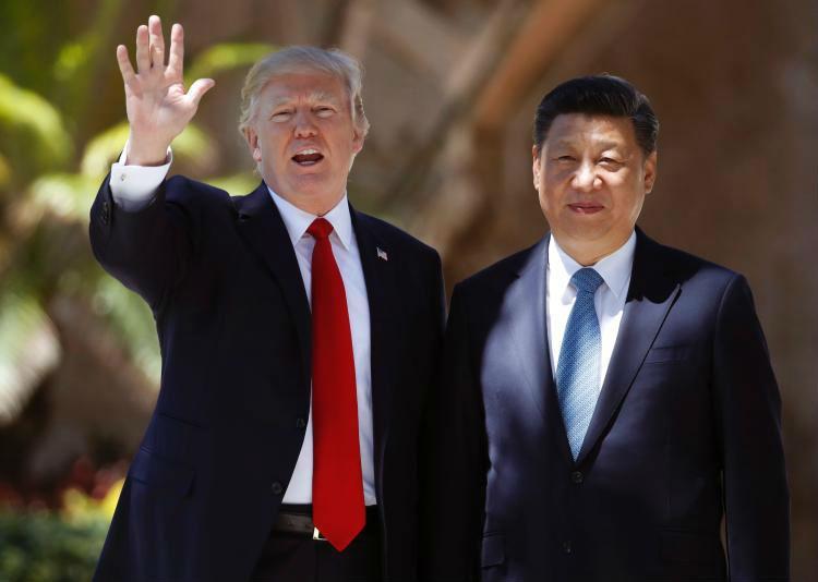 Chocolate cake: Mr Trump hosted Mr Xi at his Mar-a-Lago resort in April