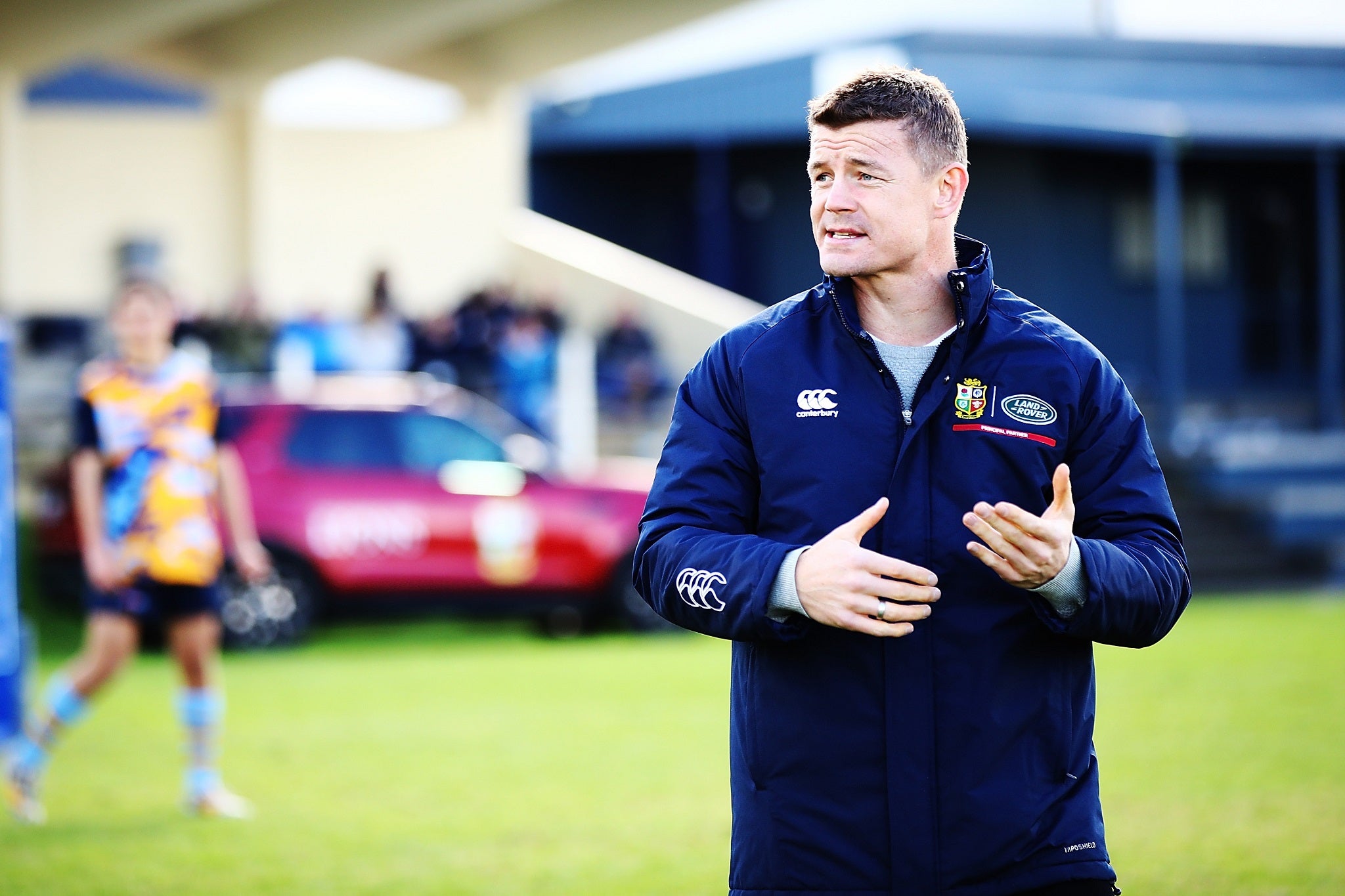 Brian O'Driscoll presented the Lions with their shirts before the first Test