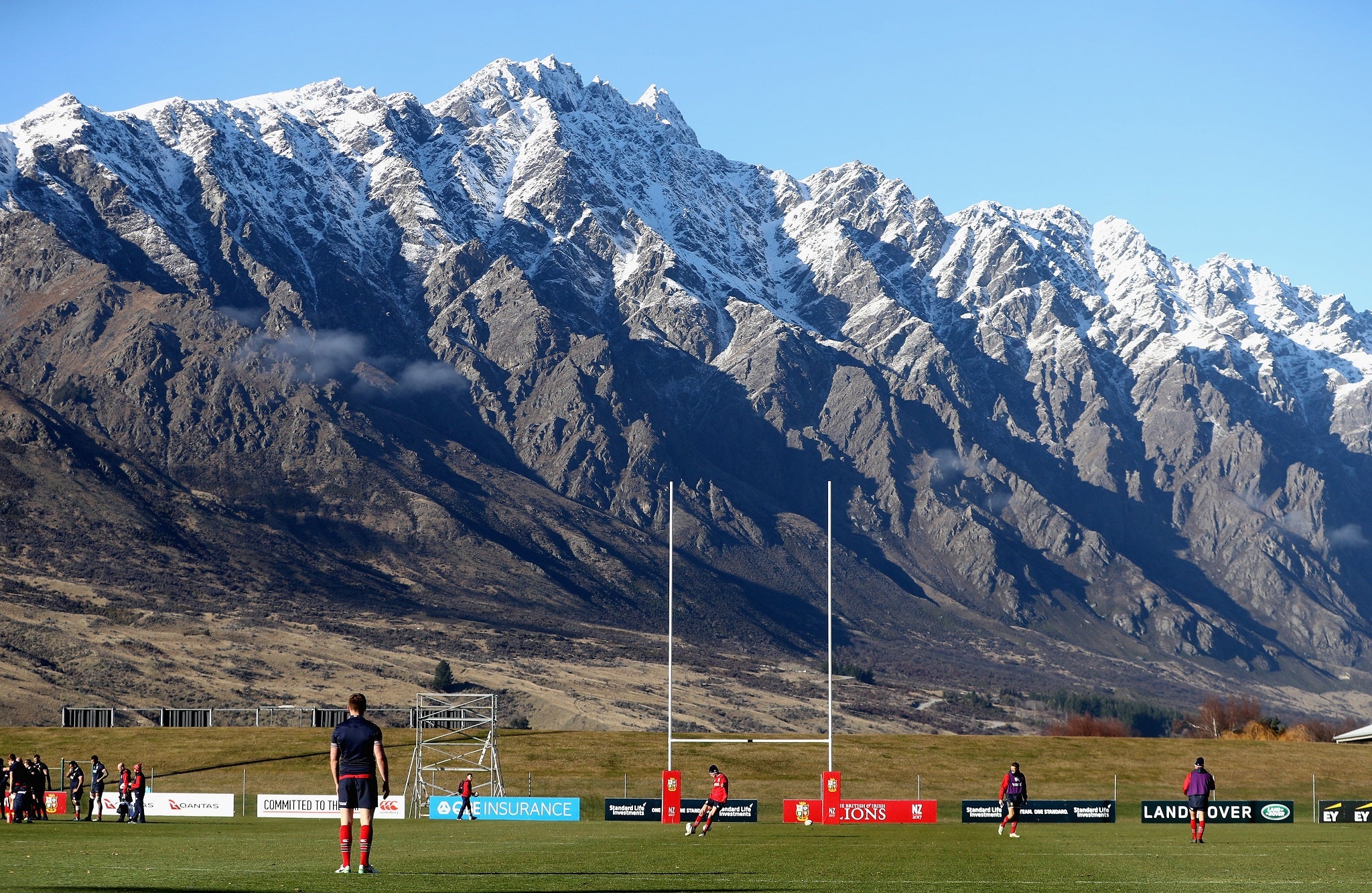 The Lions squad enjoyed a picturesque training session on Wednesday in Queenstown