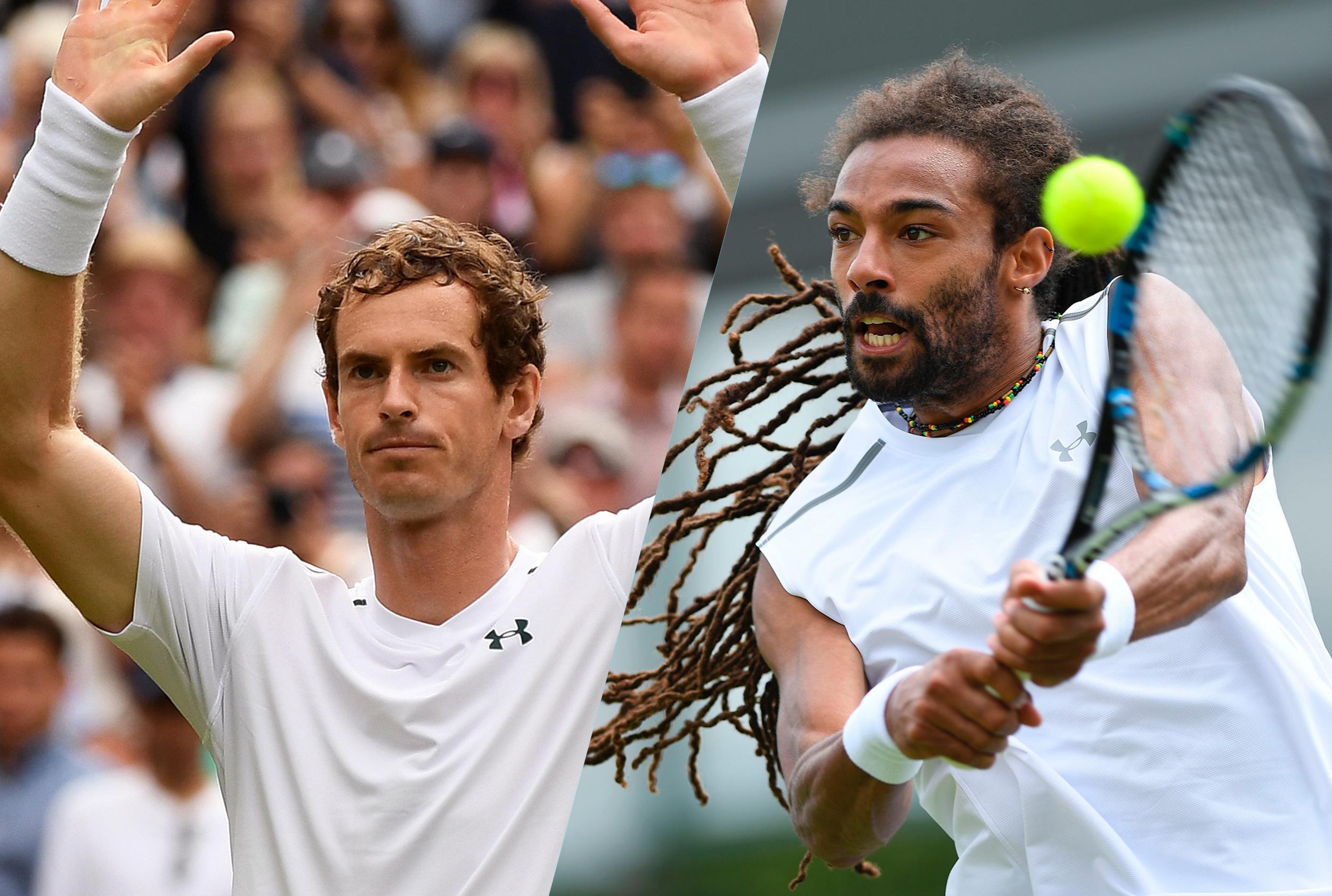 Andy Murray takes on Jamaican-German Dustin Brown on Centre Court
