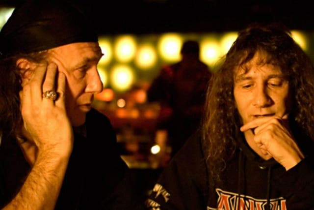 Robb Reiner and Steve 'Lips' Kudlow in Sacha Gervasi's documentary 'Anvil! The Story of Anvil'