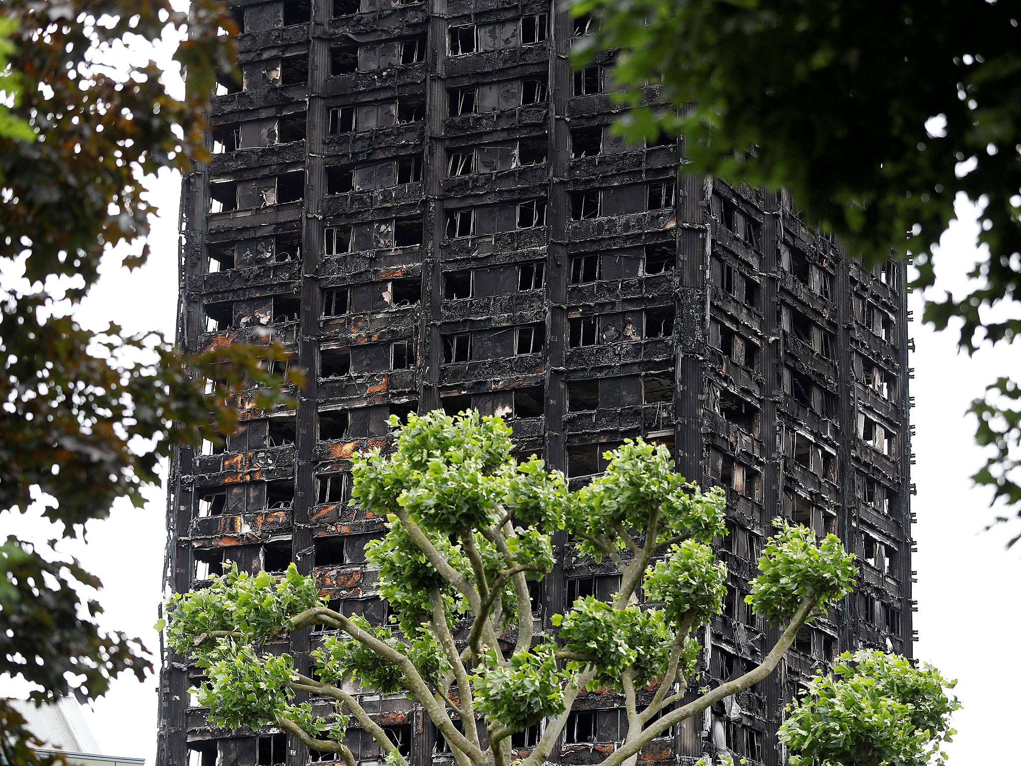 The burnt out remains of Grenfell Tower highlighted by Jeremy Corbyn as a ‘tragic monument’