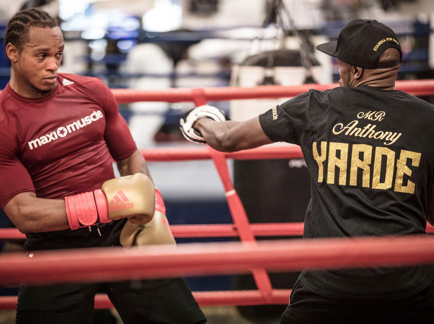 Yarde in training at his Canning Town gym