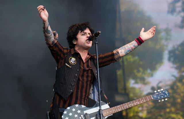 Billie Joe Armstrong of Green Day performs at BST, Hyde Park