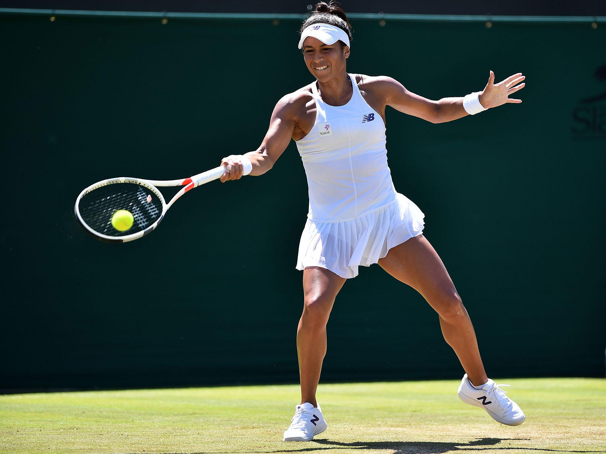 &#13;
Watson in action during the second set &#13;