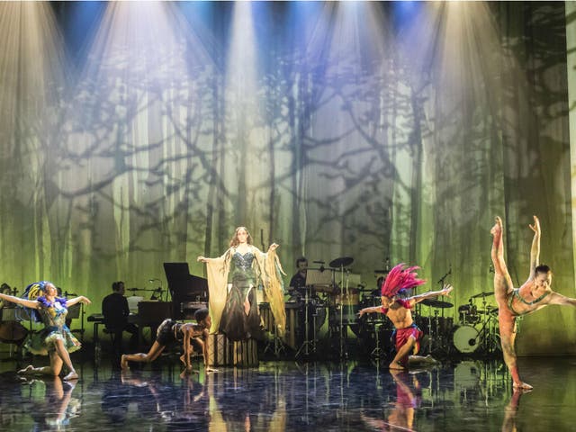 Sisters Grimm performing 'Voices of the Amazon' at Sadler's Wells