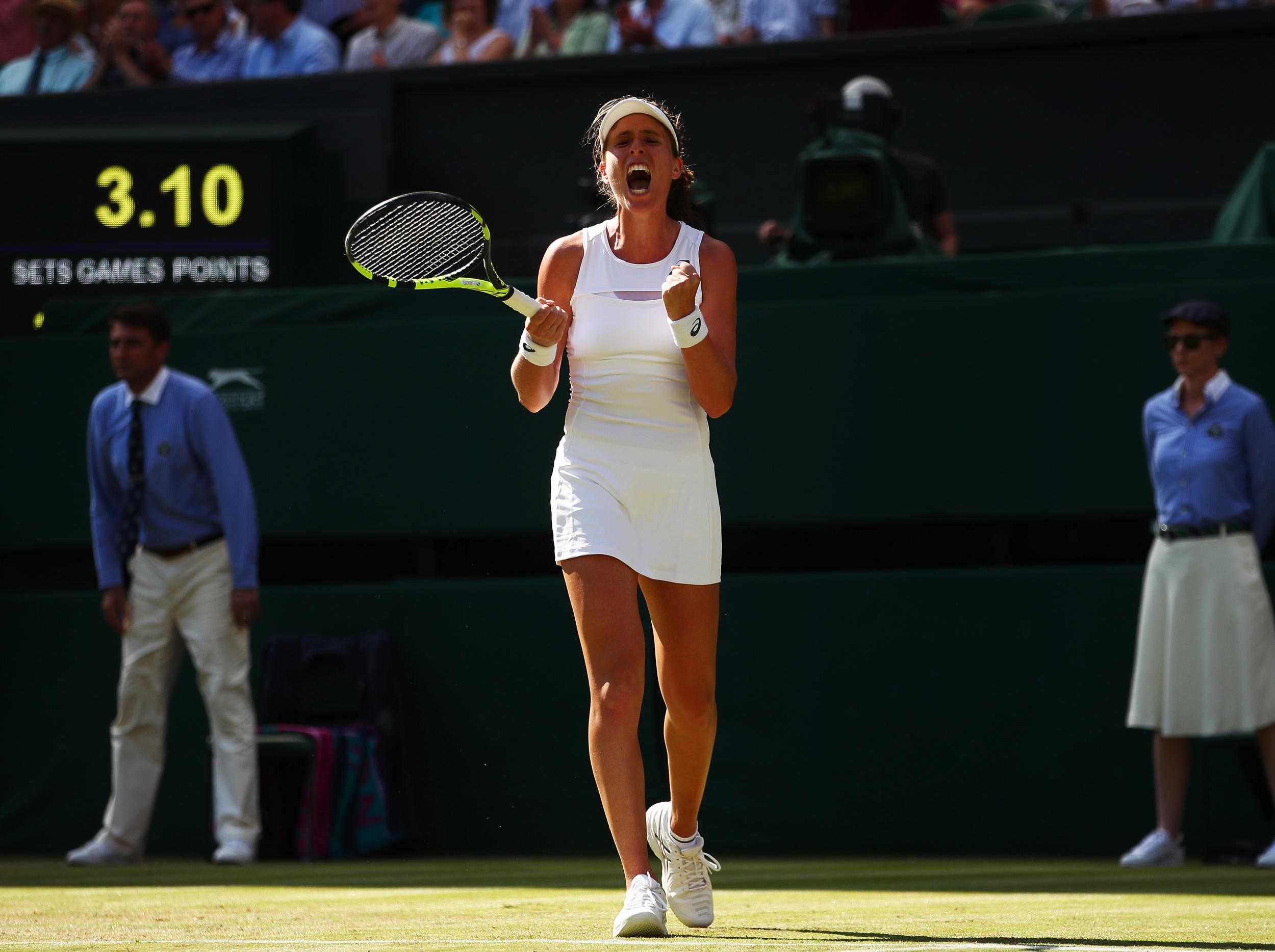 It took Konta over three hours to see off Vekic on Centre Court