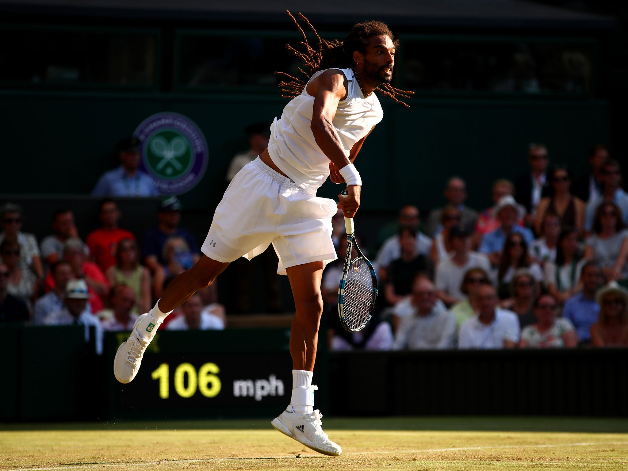 Brown was unable to catch out the world No 1 with his shot-making