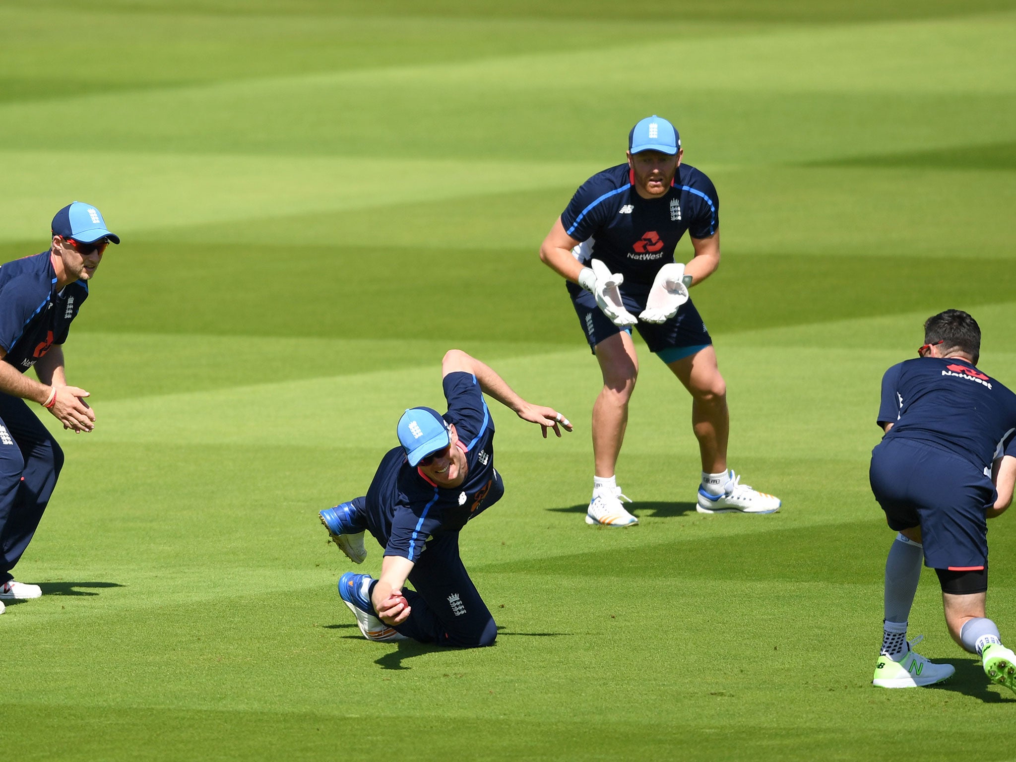 England during a training session ahead of the first Test