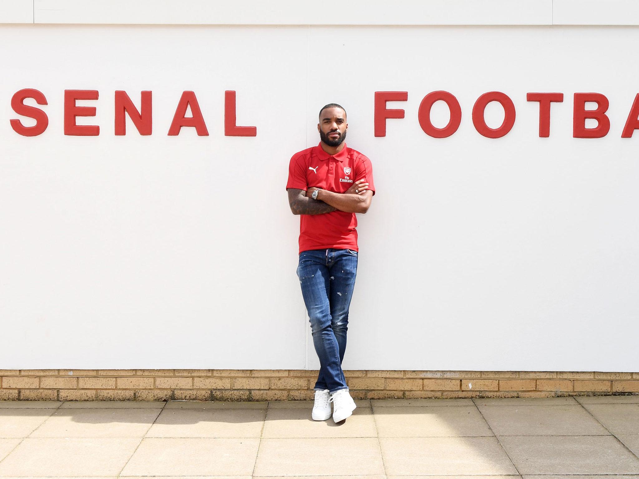 Alexandre Lacazette joined the Gunners for a club record fee on Wednesday