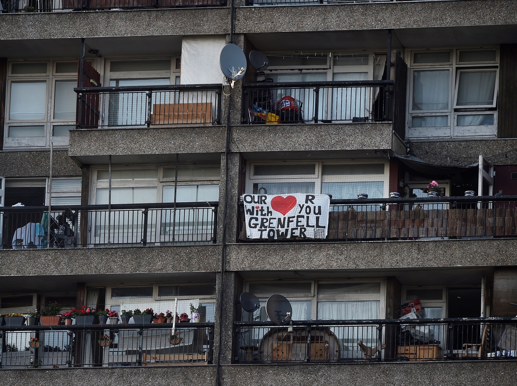 Residents in surrounding flats say they have not been advised on what to do in the case of emergency