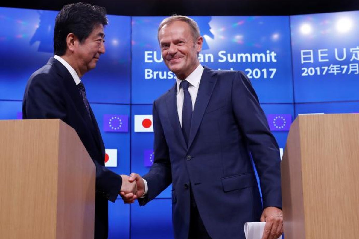 EU and Japan sign historic free trade deal after rush to agree terms ...
