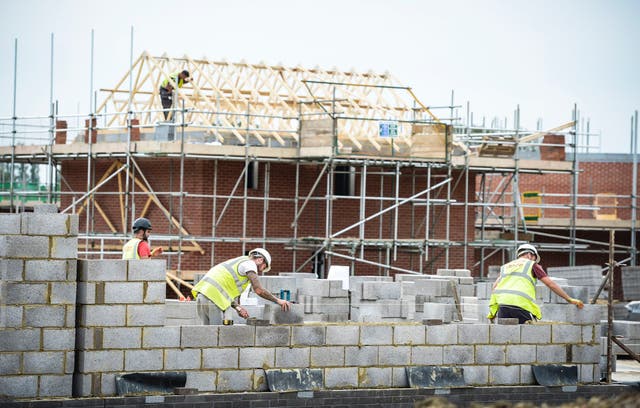 Workers on a building site