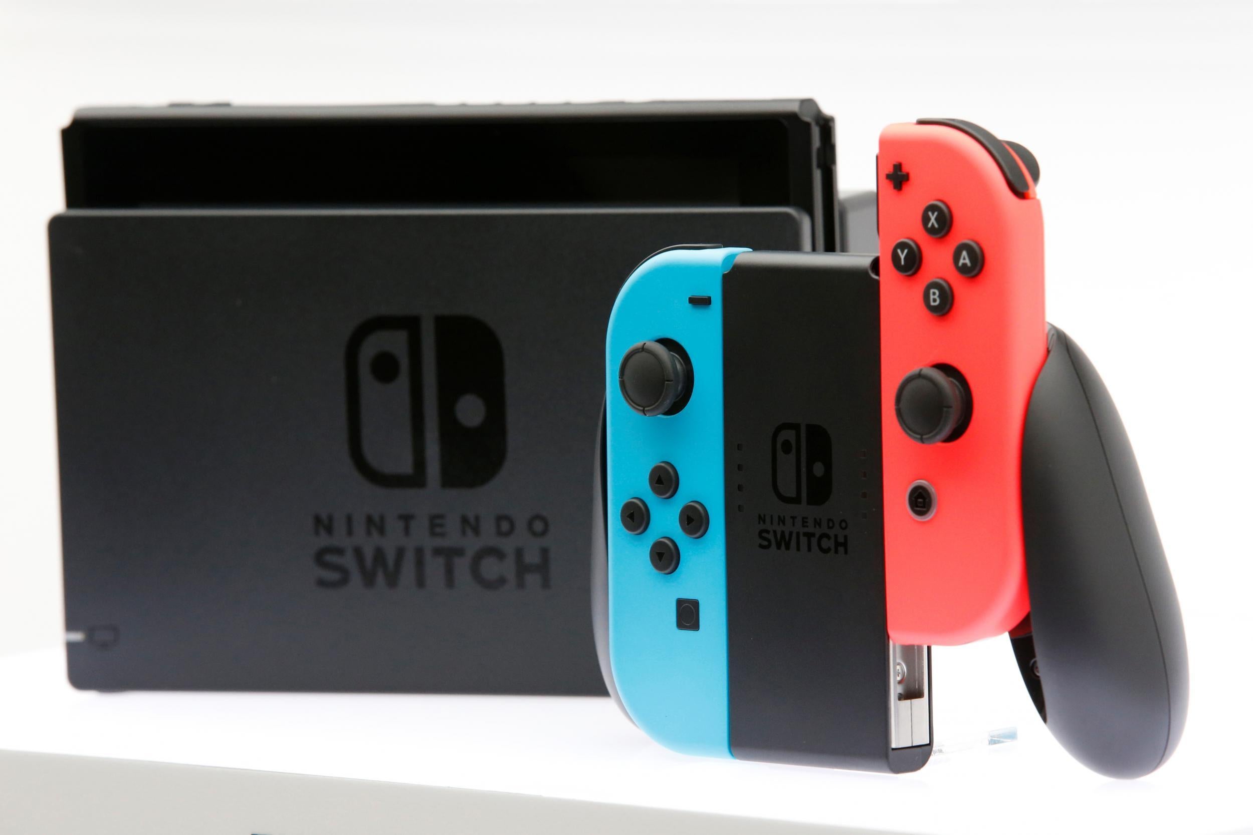 Nintendo's new game console Switch is pictured after its presentation ceremony in Tokyo, Japan January 13, 2017