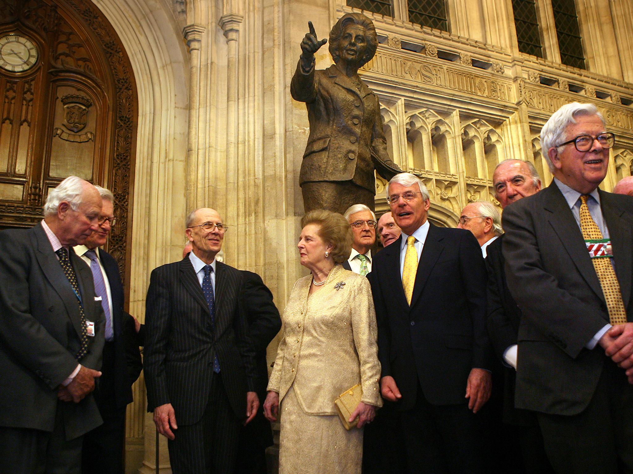 A full-length bronze statue of Baroness Thatcher was unveiled in Westminster in February 2007