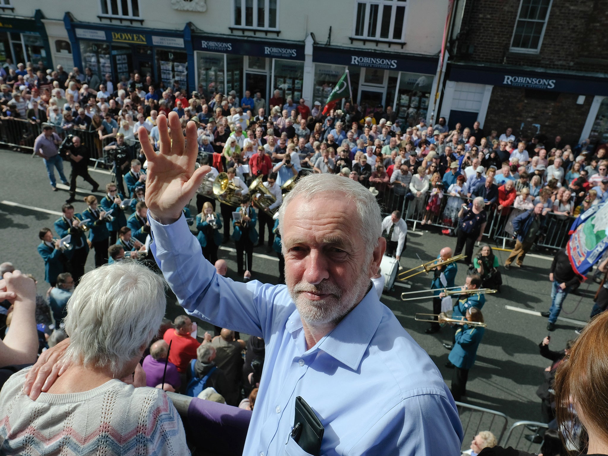 Jeremy Corbyn attends the Durham Miners' Gala, which organisers say is the biggest since the 1960s