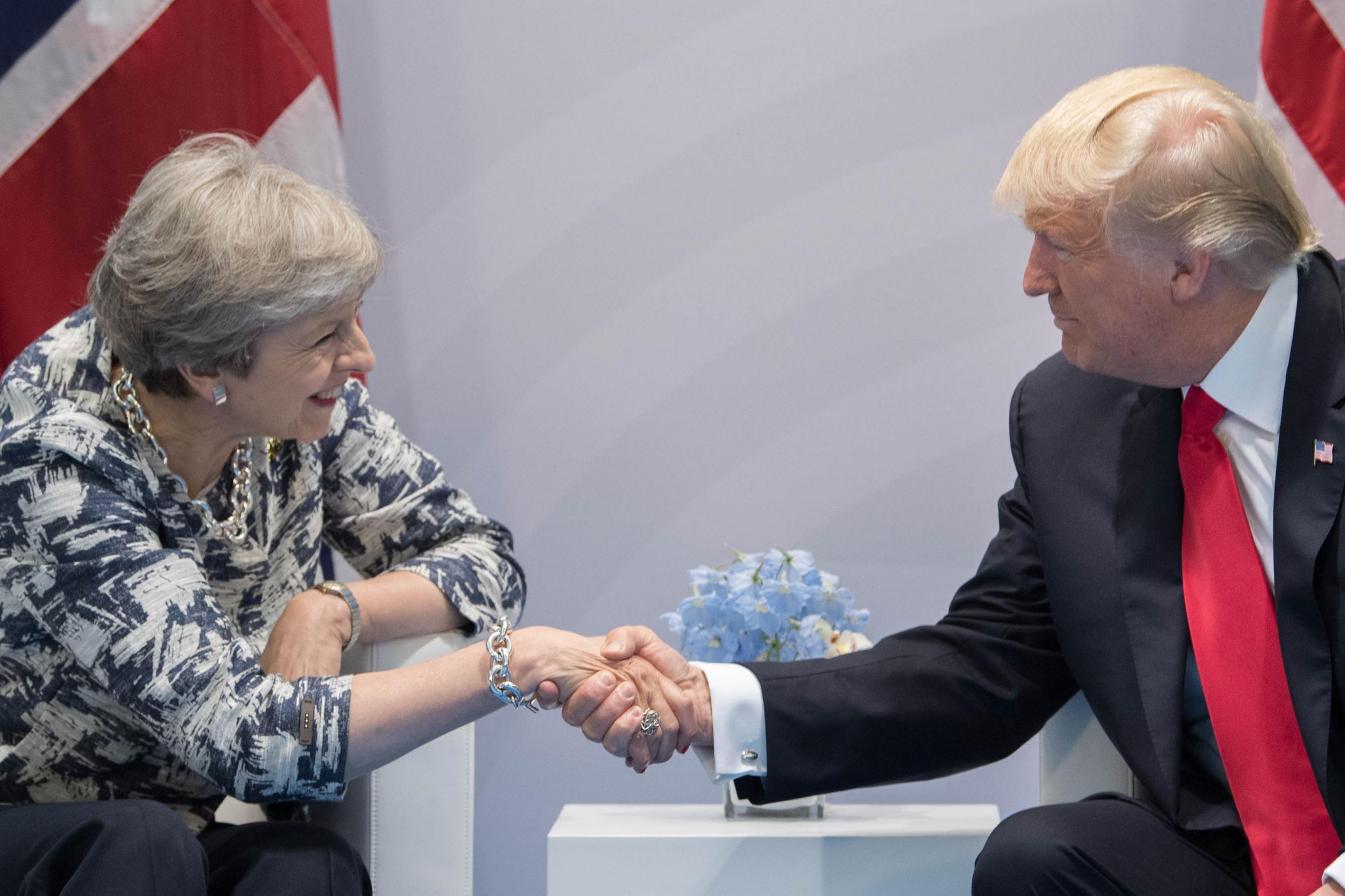 Theresa May met Donald Trump at the G20 summit in Hamburg last month