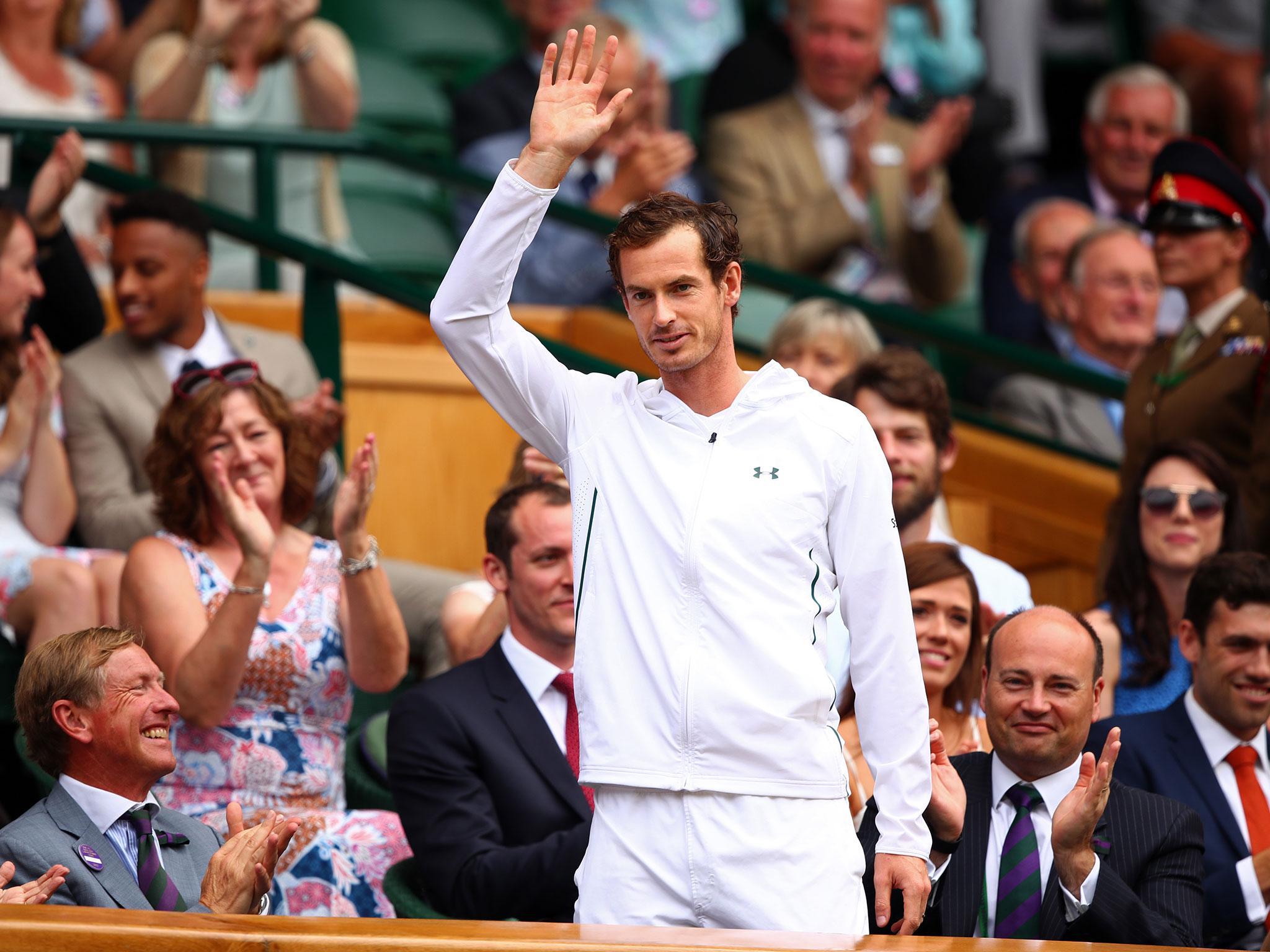 Andy Murray made a surprise appearance on Centre Court on Saturday