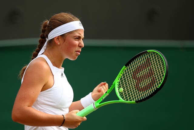 Ostapenko was less than impressed with the mysterious coughing