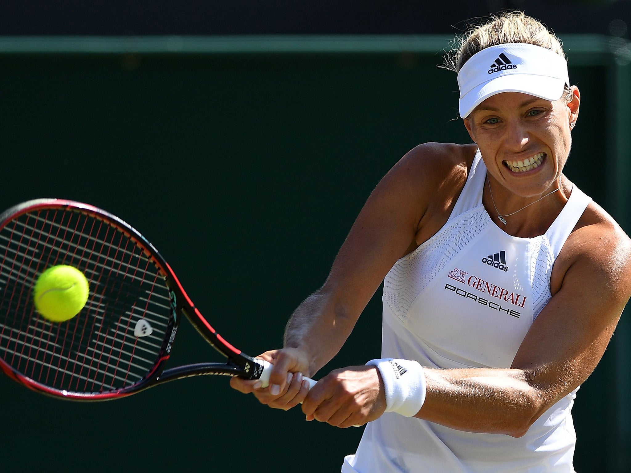 Angelique Kerber survived a major scare to reach the fourth round