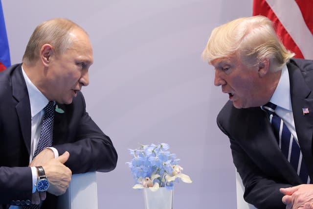 Mr Trump and Mr Putin met for the first time since the November election