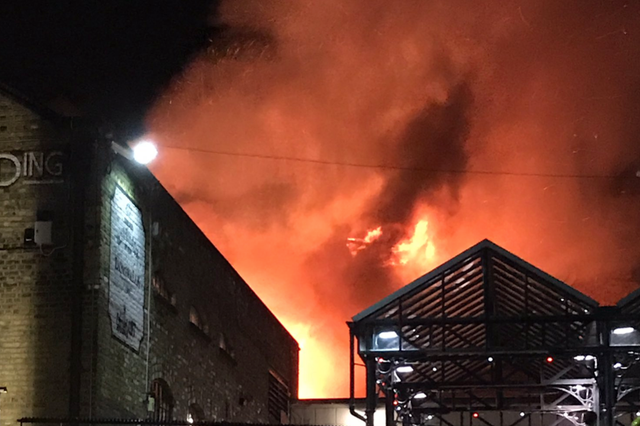 A major fire has broken out at Camden Lock Market in London