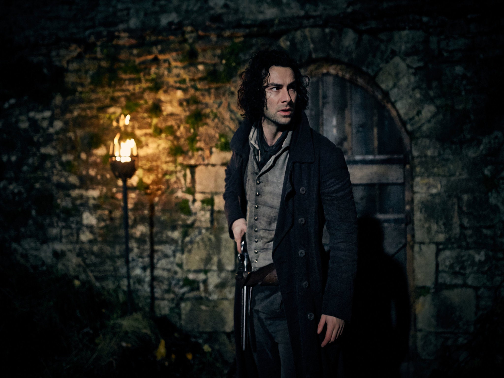 Ross Poldark (Aidan Turner) in the prison in France