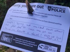 Police leave funny note after digging up cannabis plantation