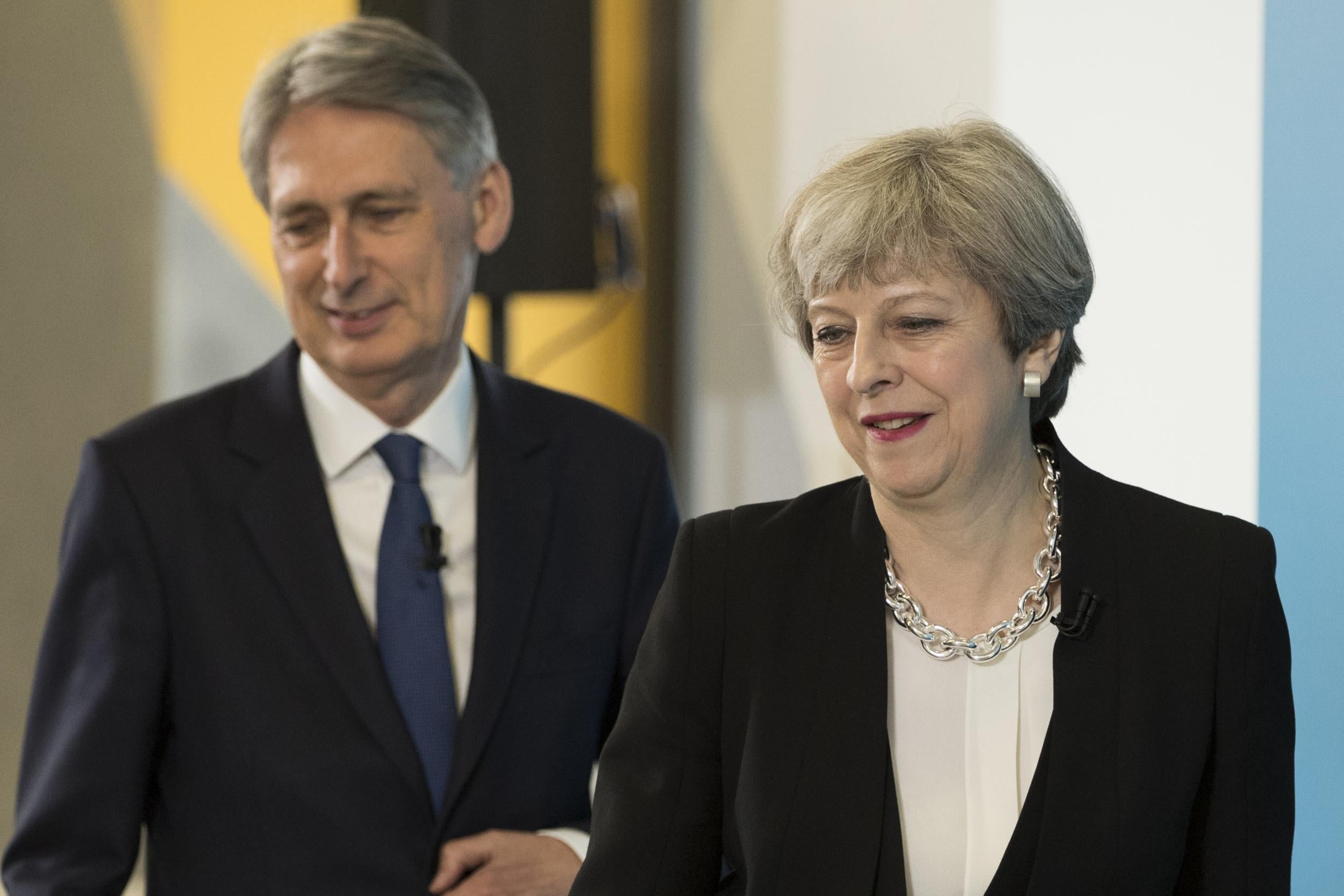 Chancellor Philip Hammond with PM Theresa May