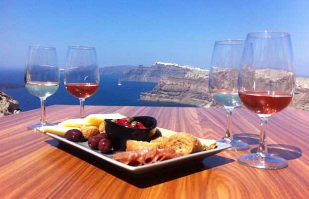 Top table: the Venetsanos winery offers good food, wine and spectacular views