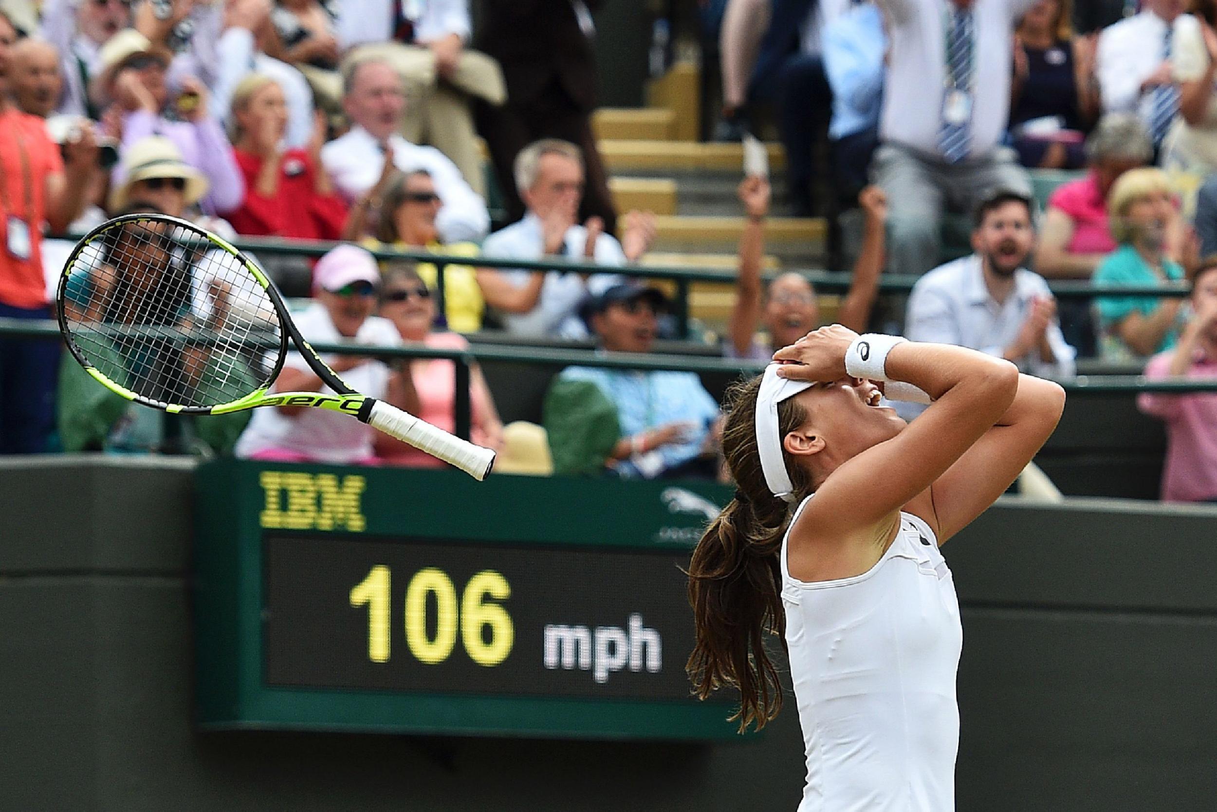 Jo Konta also found herself in the quarter-finals at Wimbledon