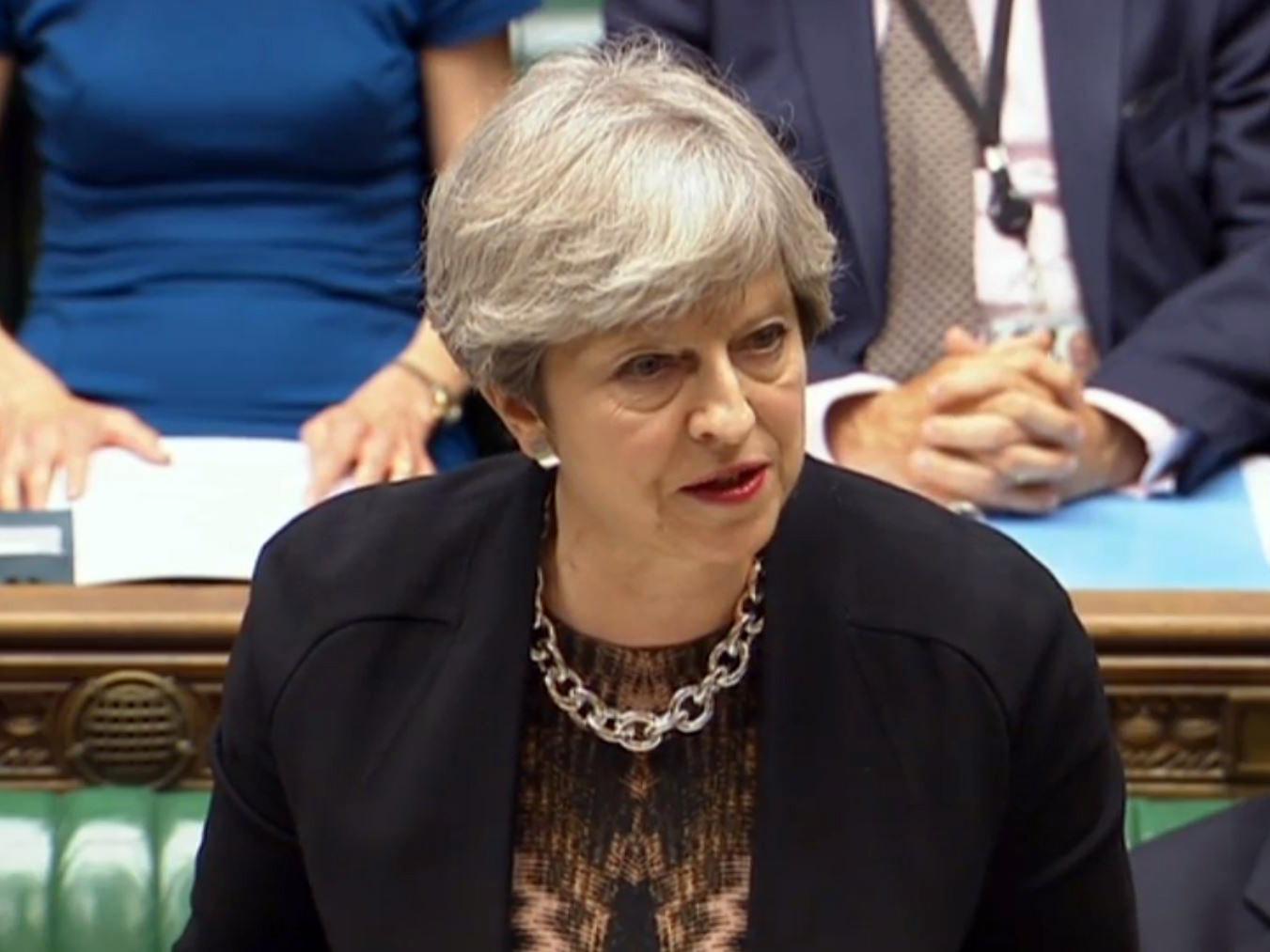 Theresa May was criticised by her own backbenchers in the Commons