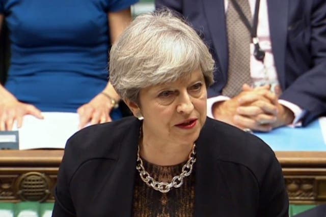 Theresa May was criticised by her own backbenchers in the Commons