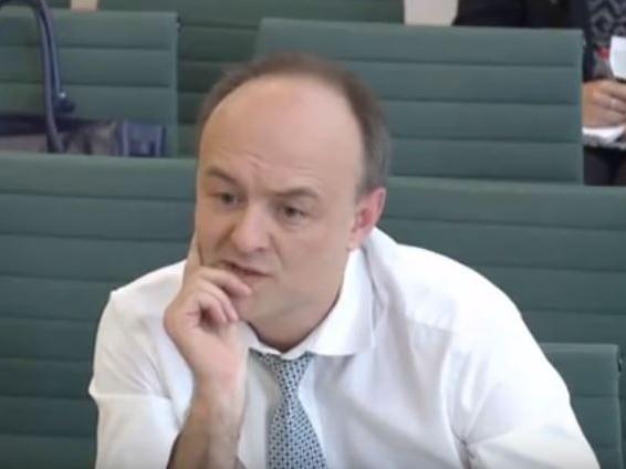 Dominic Cummings giving evidence to a parliamentary committee (UK Parliament)