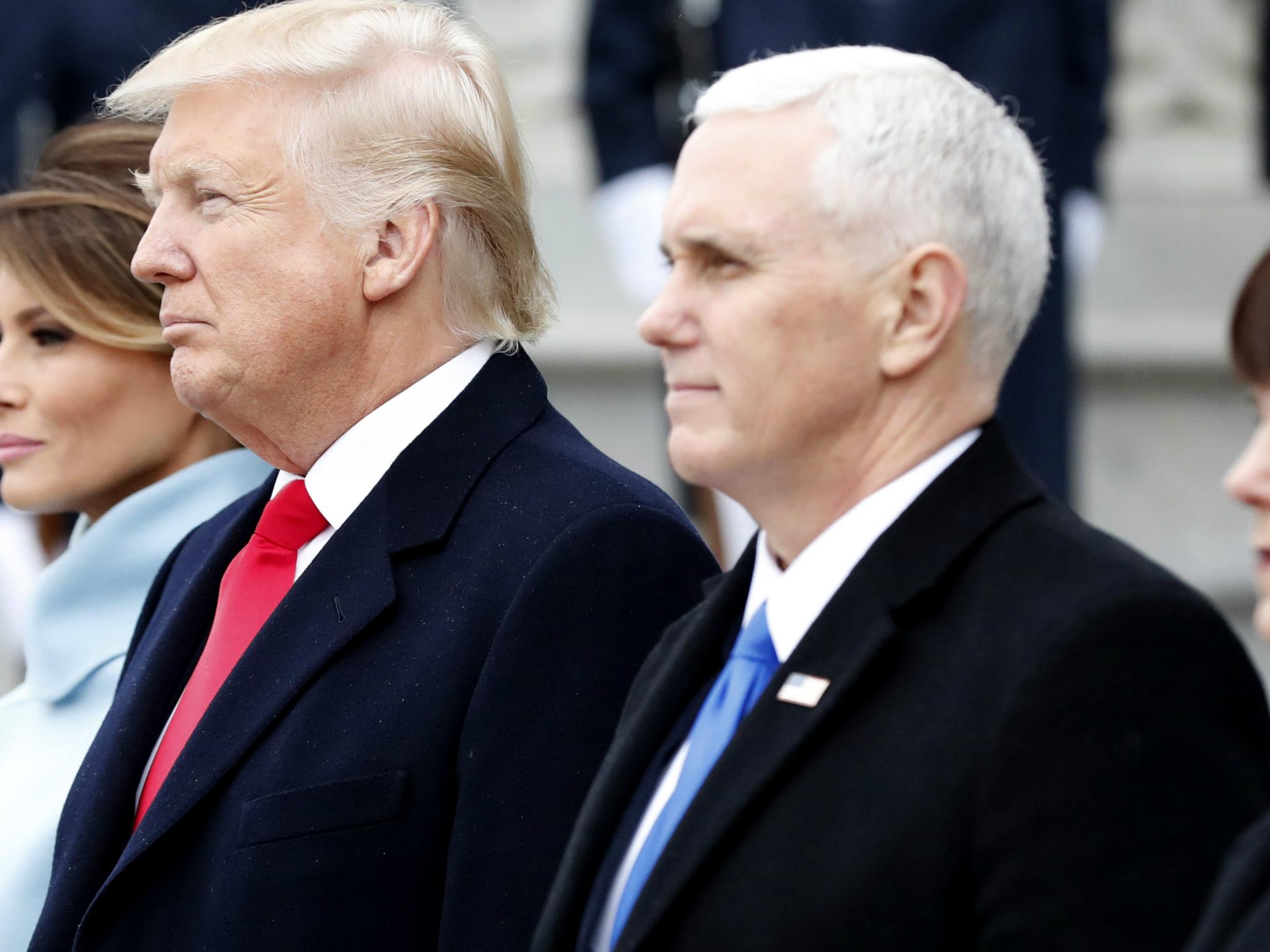 Donald Trump and Vice President Mike Pence during their inauguration ceremony in January 2017, after which the President continued to make claims that millions of illegal votes were cast in the 2016 US election for Hillary Clinton